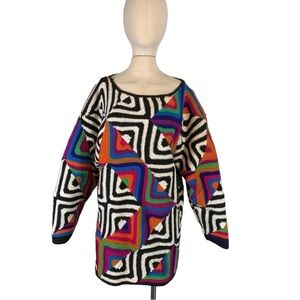 Vintage Jennifer Reed Hand Knit Oversized Sweater Size Medium